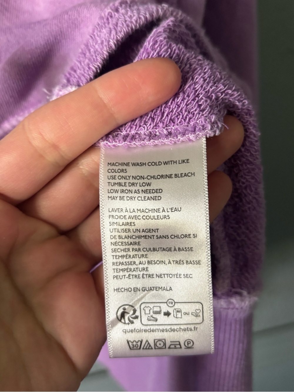 Free People We the Free Camden Henley Sweatshirt Lavender Purple Size M - Picture 12 of 14